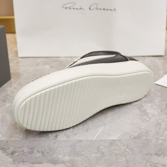 Rick Owens Black and White Leather Oxfords - Picture 6 of 6